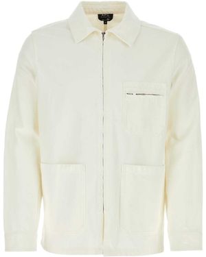 A.P.C. Connor Zipped Denim Jacket - White