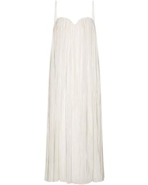 ROTATE BIRGER CHRISTENSEN Pleated Midi Dress - White