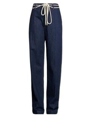 Sportmax Denim Straight-Leg Trousers - Blue