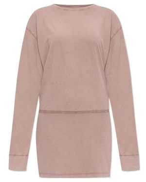 DSquared² Long Sleeved Handwritten Logo Dress - Pink