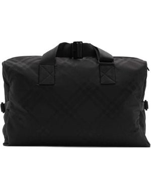 Burberry Check-Jacquard Holdall - Black
