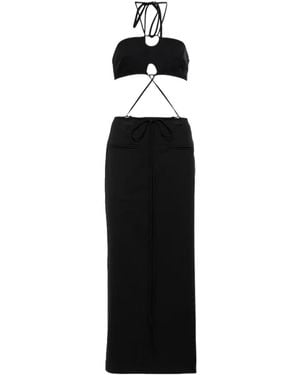 Christopher Esber Hollow-Out Tie-Up Dress - Black
