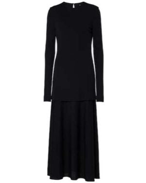 Jil Sander Layered Maxi Dress - Black
