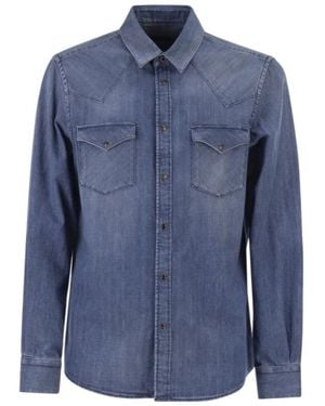 Peserico Western Patch-Pocket Shirt - Blue