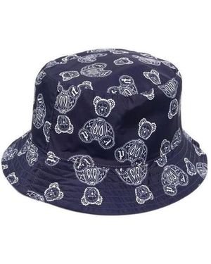 Palm Angels Bear-Print Bucket Hat - Blue