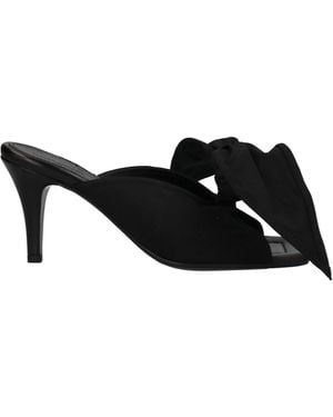 MM6 by Maison Margiela Solid-Color Woven Sandals - Black
