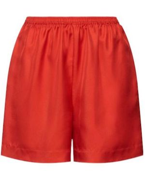 Loulou de Saison Elastic Waist Midi Skirt - Red