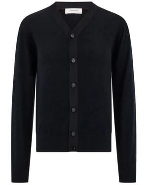 Ferragamo V-Neck Button-Up Cardigan - Blue