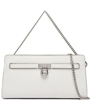 MICHAEL Michael Kors Small Hamilton Moderne Padlock-Detail Satchel - White