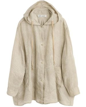 Our Legacy Rover Hooded Oversized Shirt - Natural