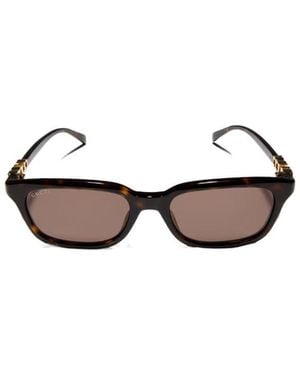 Gucci Rectangular-Frame Sunglasses - White