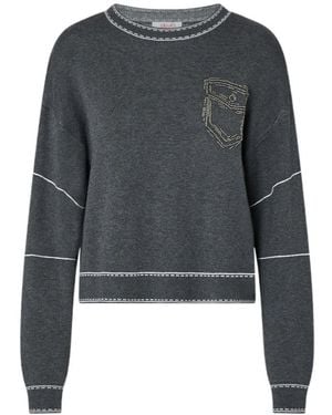 Liu Jo Sweater With Stitching - Gray