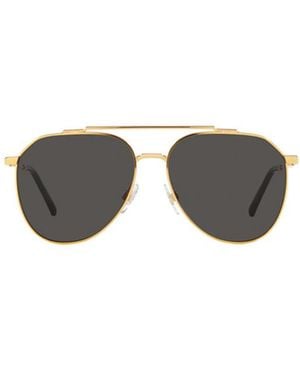 Dolce & Gabbana Eyewear Aviator Sunglasses - Metallic