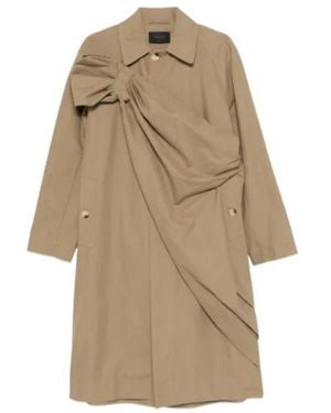 Simone Rocha Bow-Detail Coat - Natural