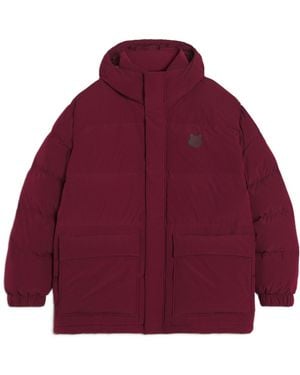 Maison Kitsuné Hooded Down Jacket - Red