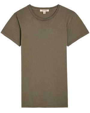 Nili Lotan Lana Crew-Neck Cotton T-Shirt - Green