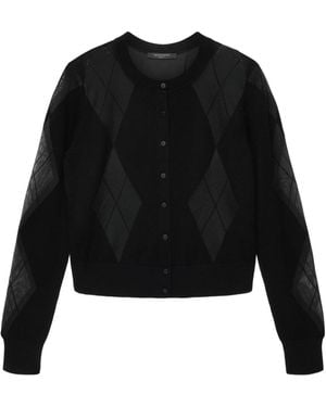 AllSaints Front Button Cardigan - Black
