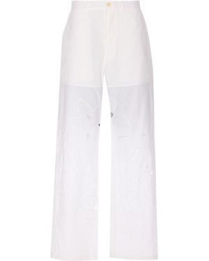 Marine Serre Belt Loops Slacks - White