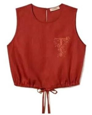 Twinset Embroidered Logo Vest