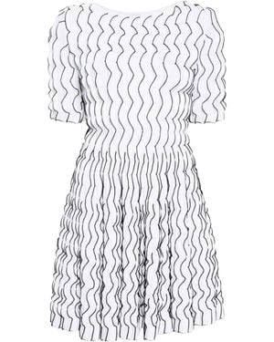 Antonino Valenti Ruffled Flared Mini Dress - White