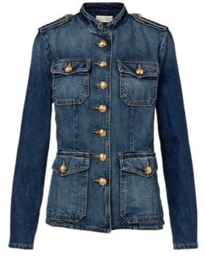 Nili Lotan Button-Down Denim Jacket - Blue