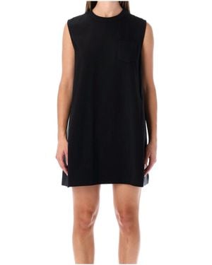 Sacai Sleeveless Pleated Dress - Blue