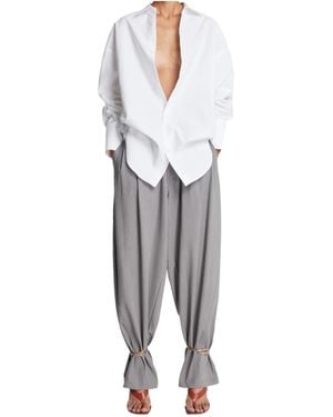 DARKPARK Long-Sleeve Curved-Hem Shirt - Gray