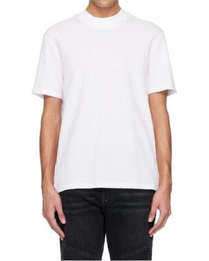 Balmain Regular Fit Monogram Sponge T-Shirt - White