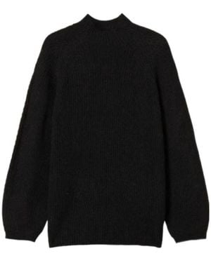 Twinset Turtleneck Ribbed Sweater - Black