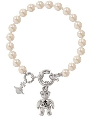 Vivienne Westwood Ruby Pearl Bracelet - Metallic