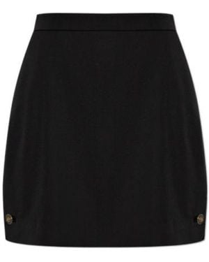 Versace Button-Detail Mini Skirt - Black