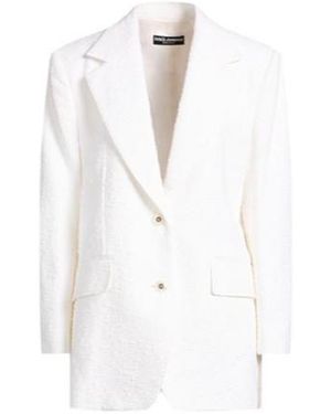 Dolce & Gabbana Single-Breasted Blazer - White