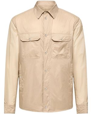 Moncler Logo Patch Long Sleeve Shirt - Natural
