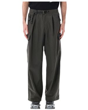 and wander Belted Cargo Trousers - Black