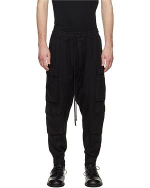 Thom Krom Double Breasted Work Casual Trousers - Black