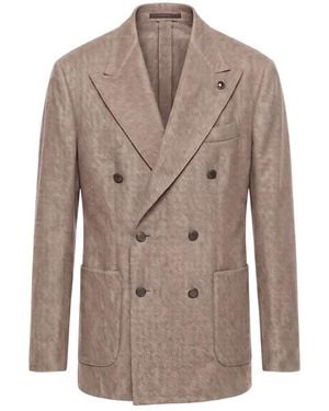 Peserico Double-Breasted Blazer - Brown