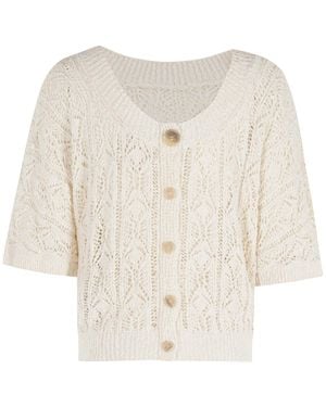 Semicouture Button-Down Cardigan - White