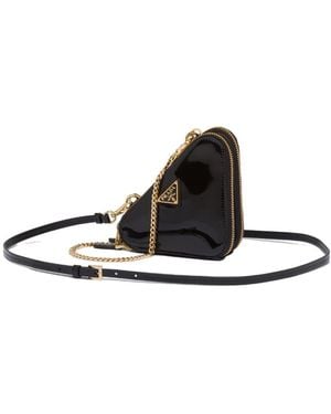 Prada Patent Leather Mini Pouch - White