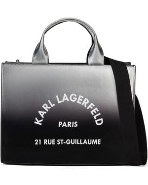 KARL LAGERFELD Rue St-Guillaume Dégradé Tote Bag - Black