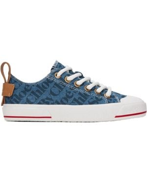 See By Chloé Printed Low-Top Casual Shoes - Blue