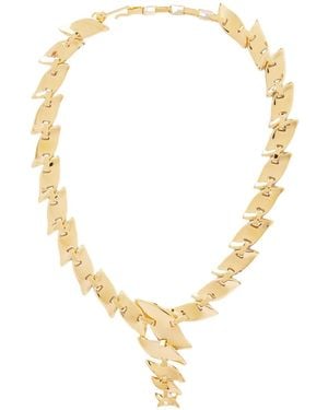 KHAITE Leaf-Plated Necklace - Metallic