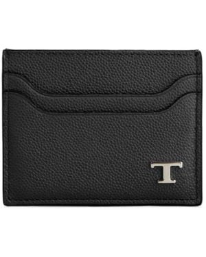 Tod's T Timeless Logo Credit Card Holder - Black