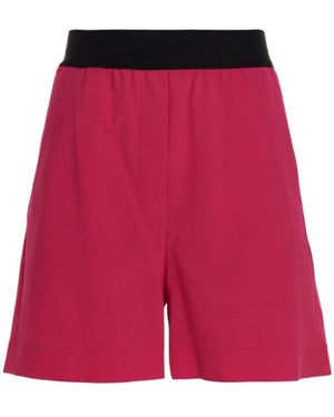 MSGM Elasticated Waist Bermuda Shorts - Red