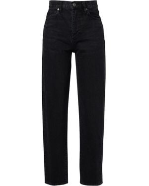 FRAME Mid-Rise Straight Jeans - Black