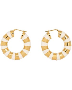 Celine Frosted Hoops - Metallic