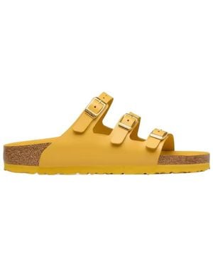 Birkenstock Triple-Strap Flat Sandals - Yellow