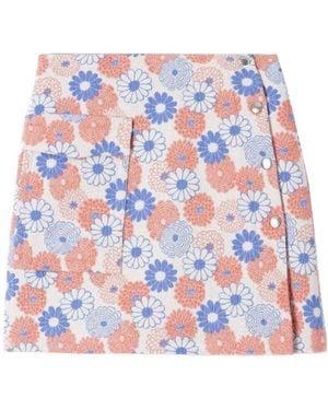 KENZO Embroidered Flower Skirt - White