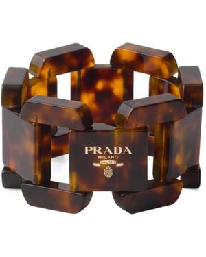 Prada Logo-Printed Bracelet - Brown