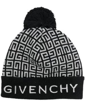 Givenchy 4G Motif Knitted Beanie - Black