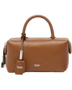 Max Mara Small Zippered Shoulder Bag - Brown